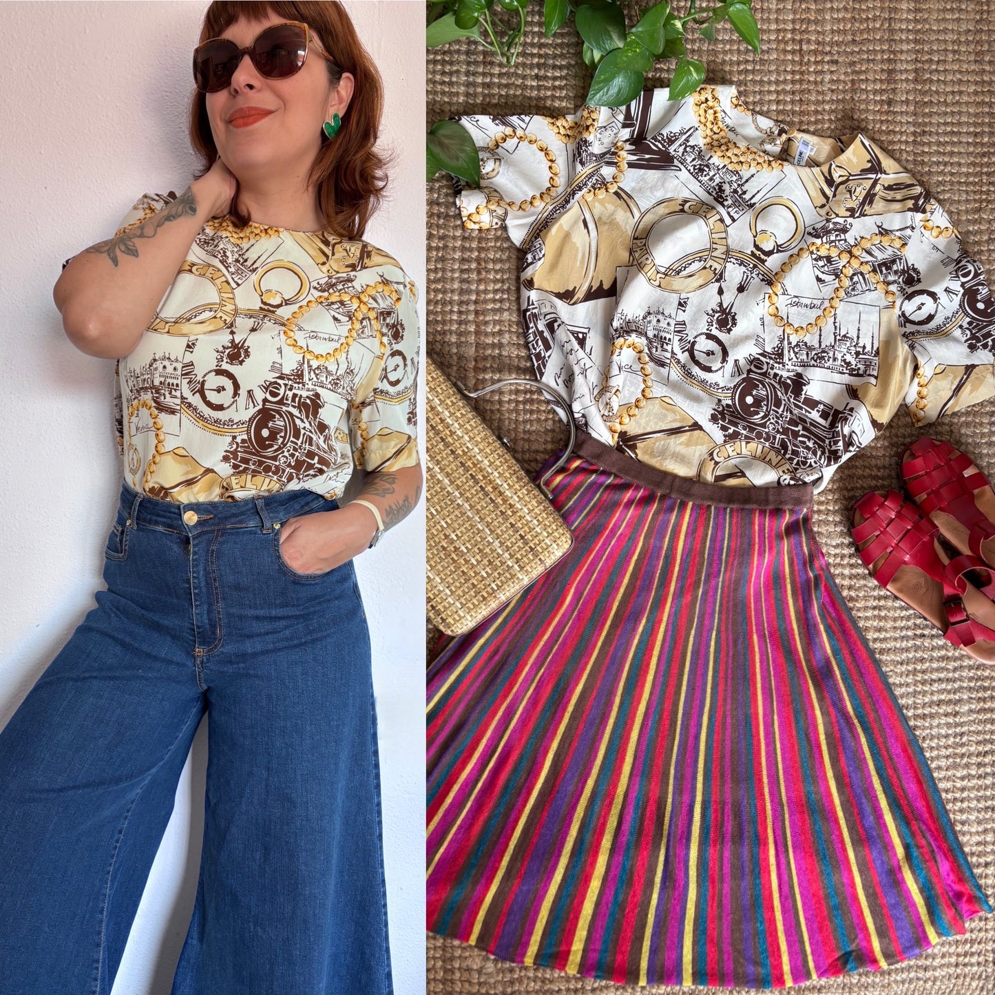 Camisa Vintage Céline Paris