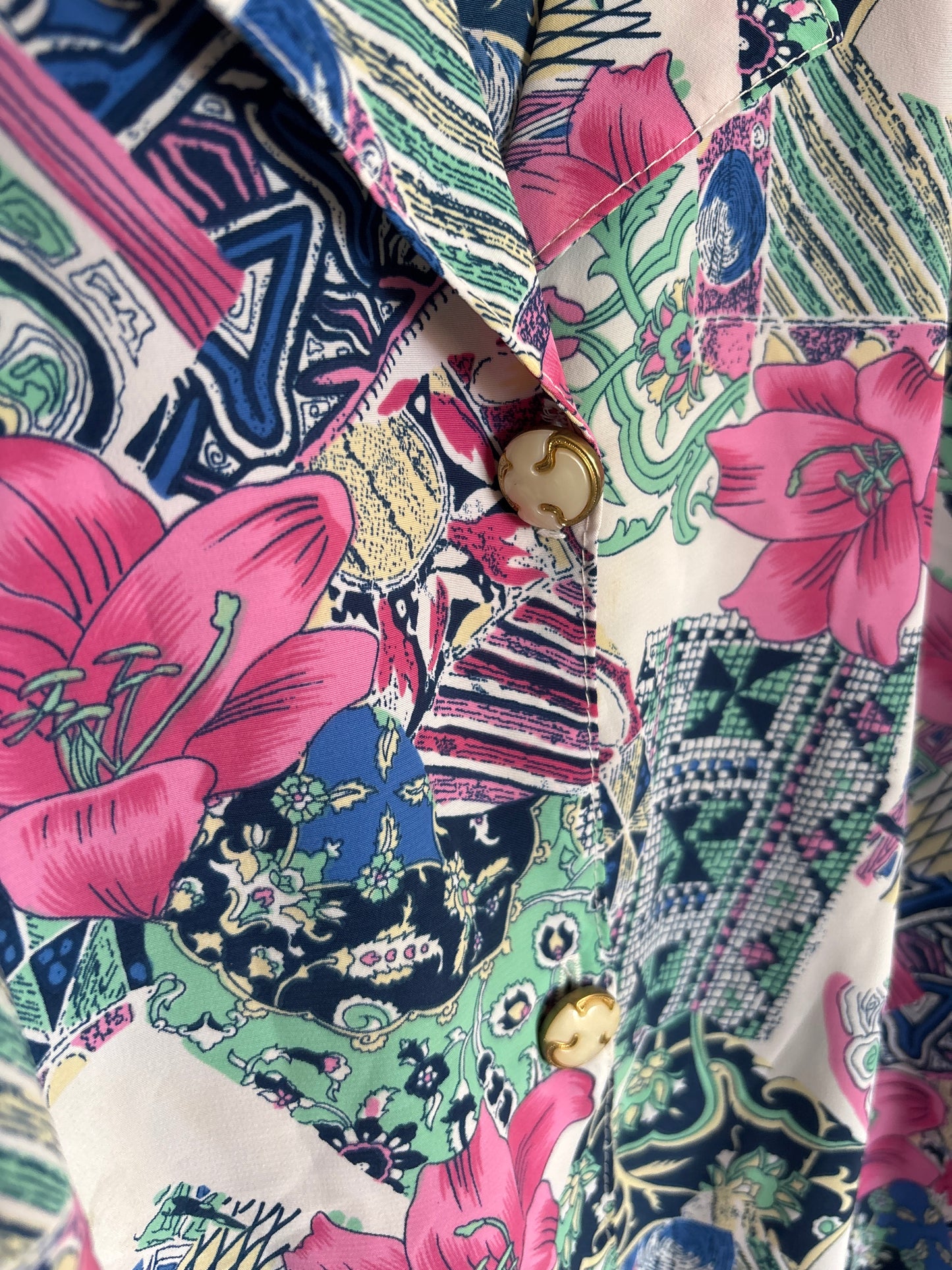Camisa 80s Bomber Flowers