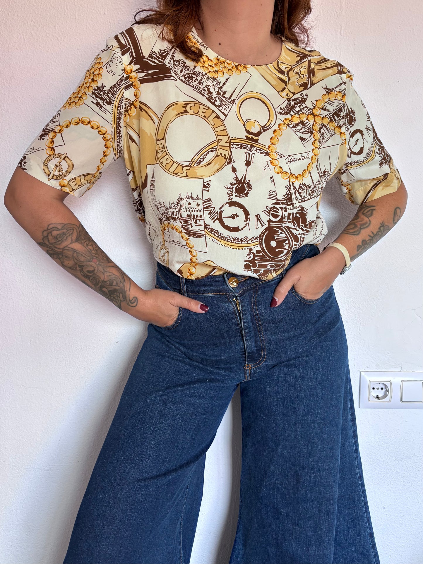 Camisa Vintage Céline Paris