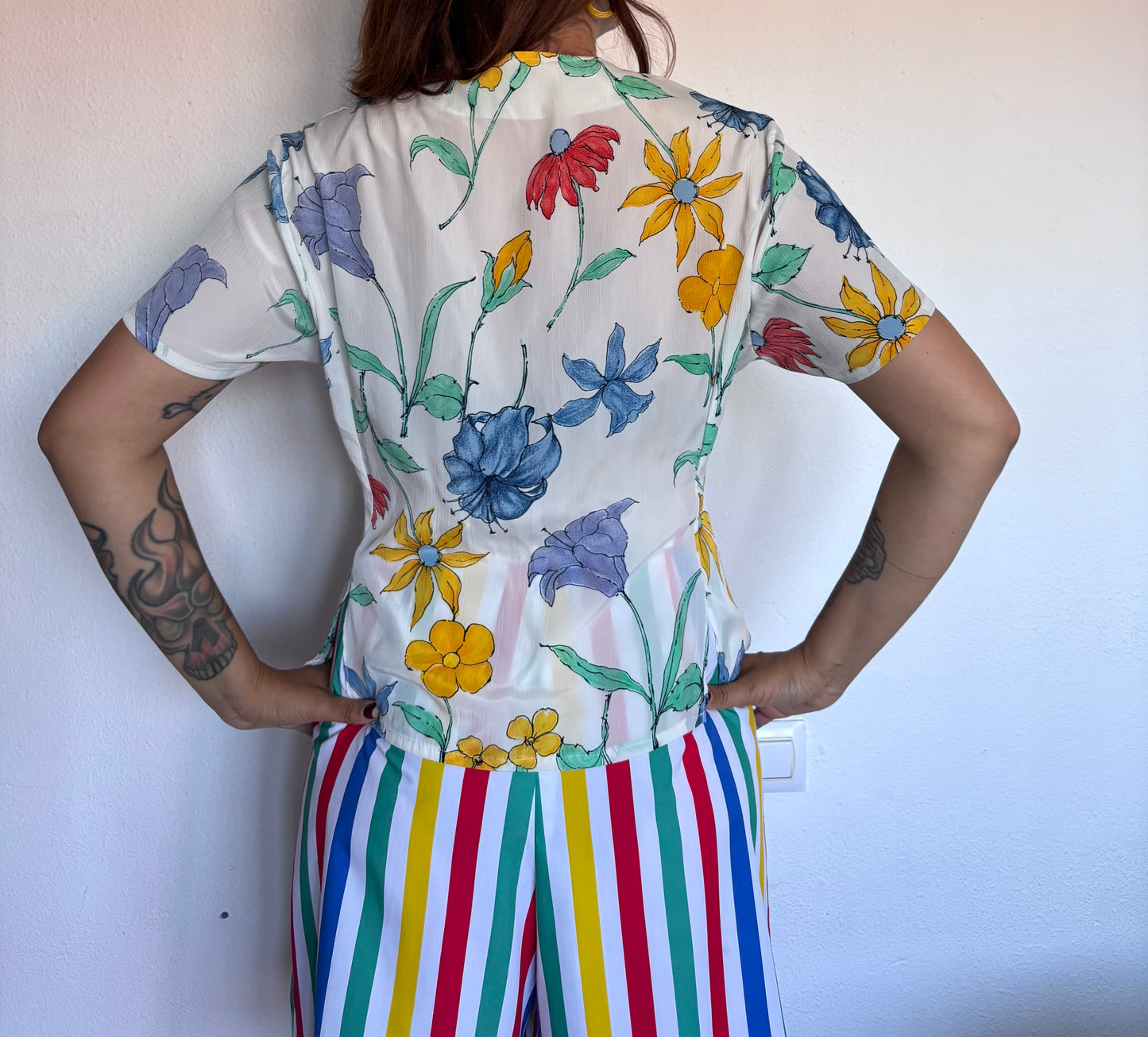 Camisa 80s Florecitas