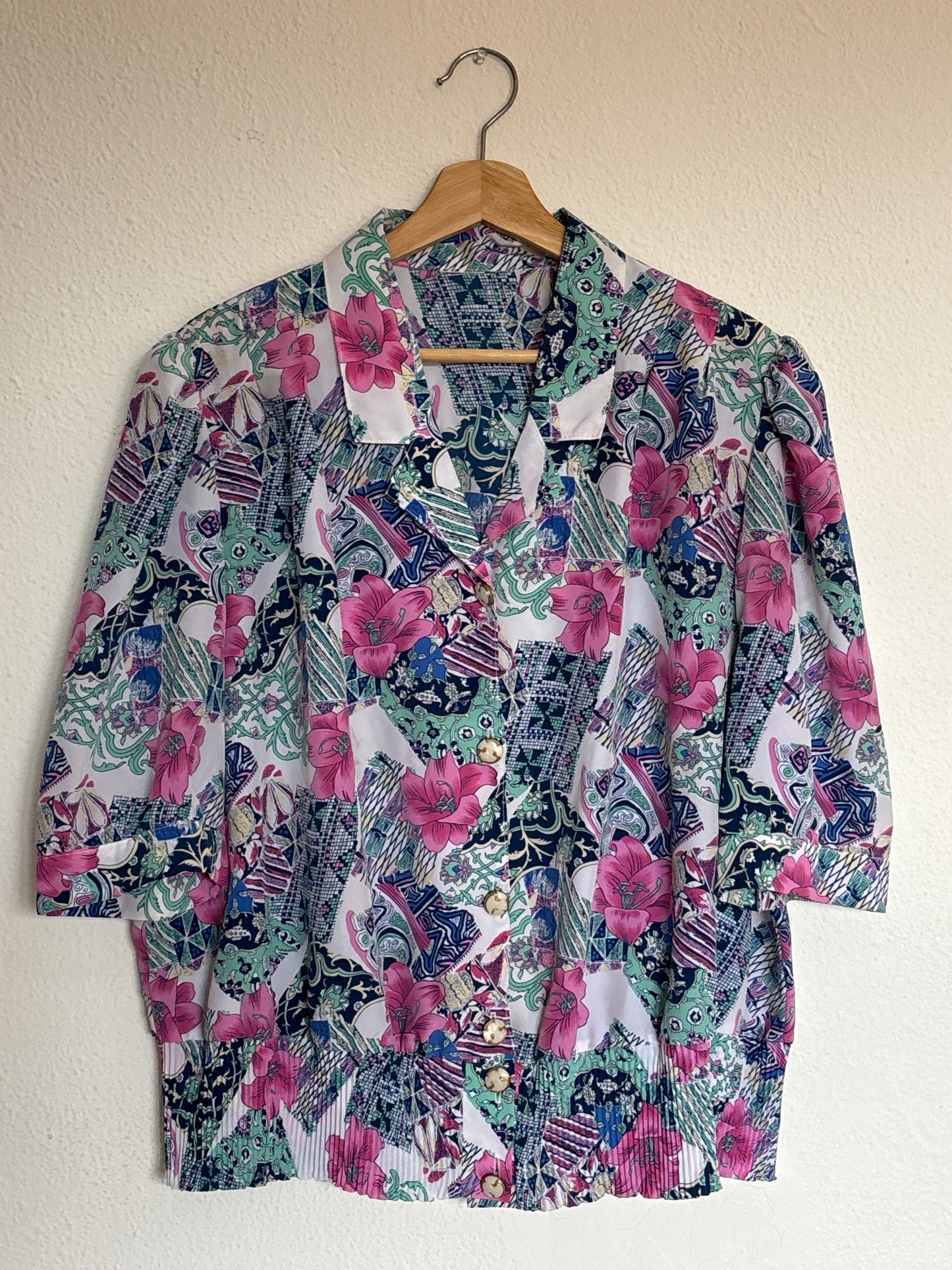 Camisa 80s Bomber Flowers
