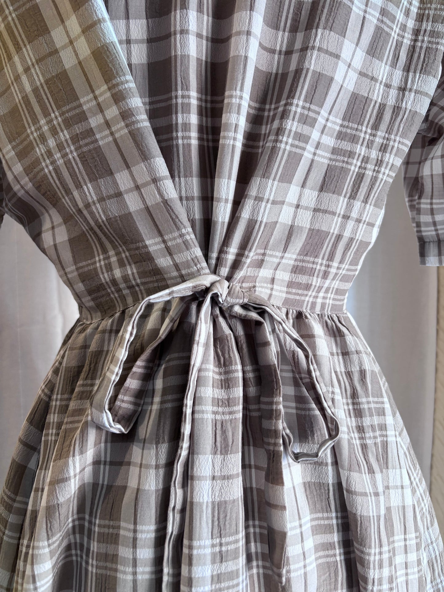 Vestido 80s Prairie Check
