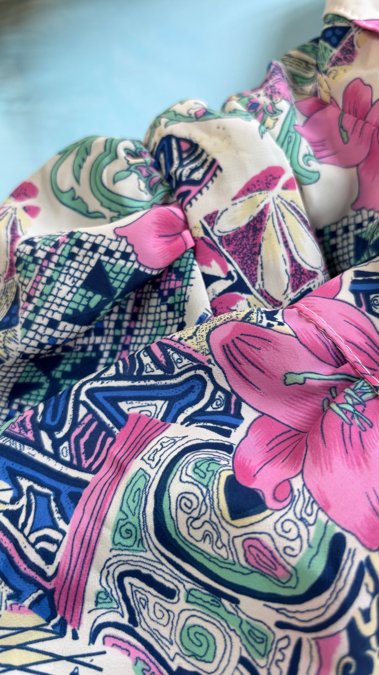 Camisa 80s Bomber Flowers