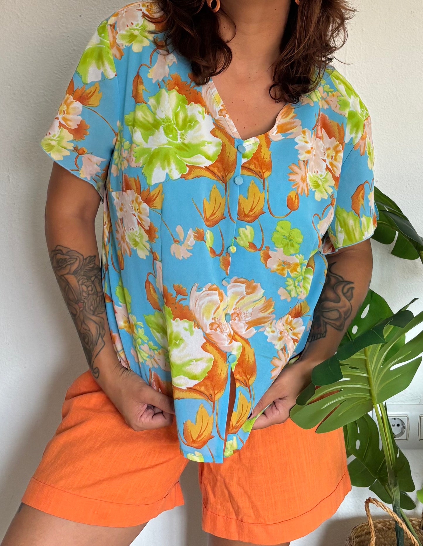 Camisa 80s Azurra