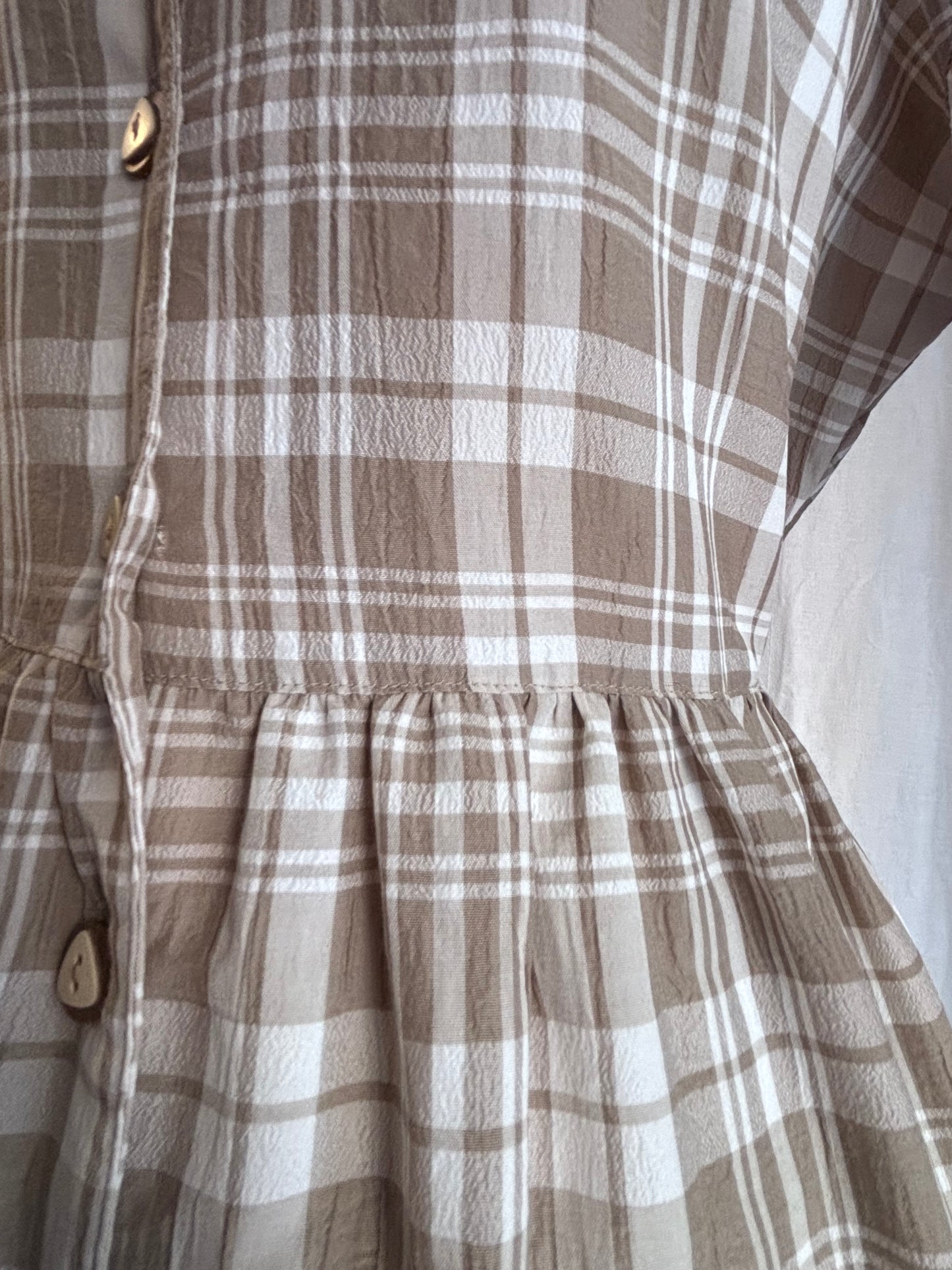 Vestido 80s Prairie Check