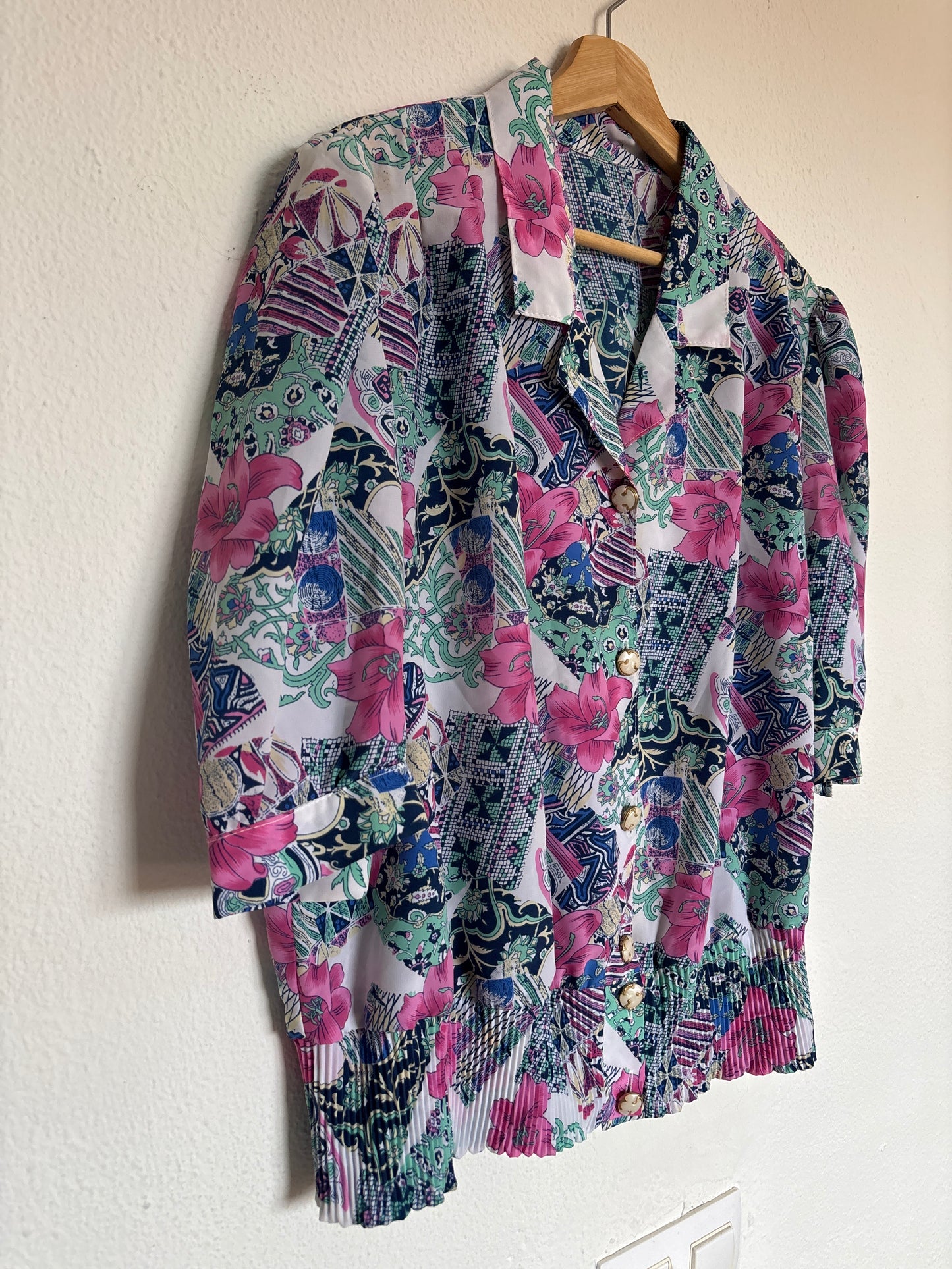 Camisa 80s Bomber Flowers