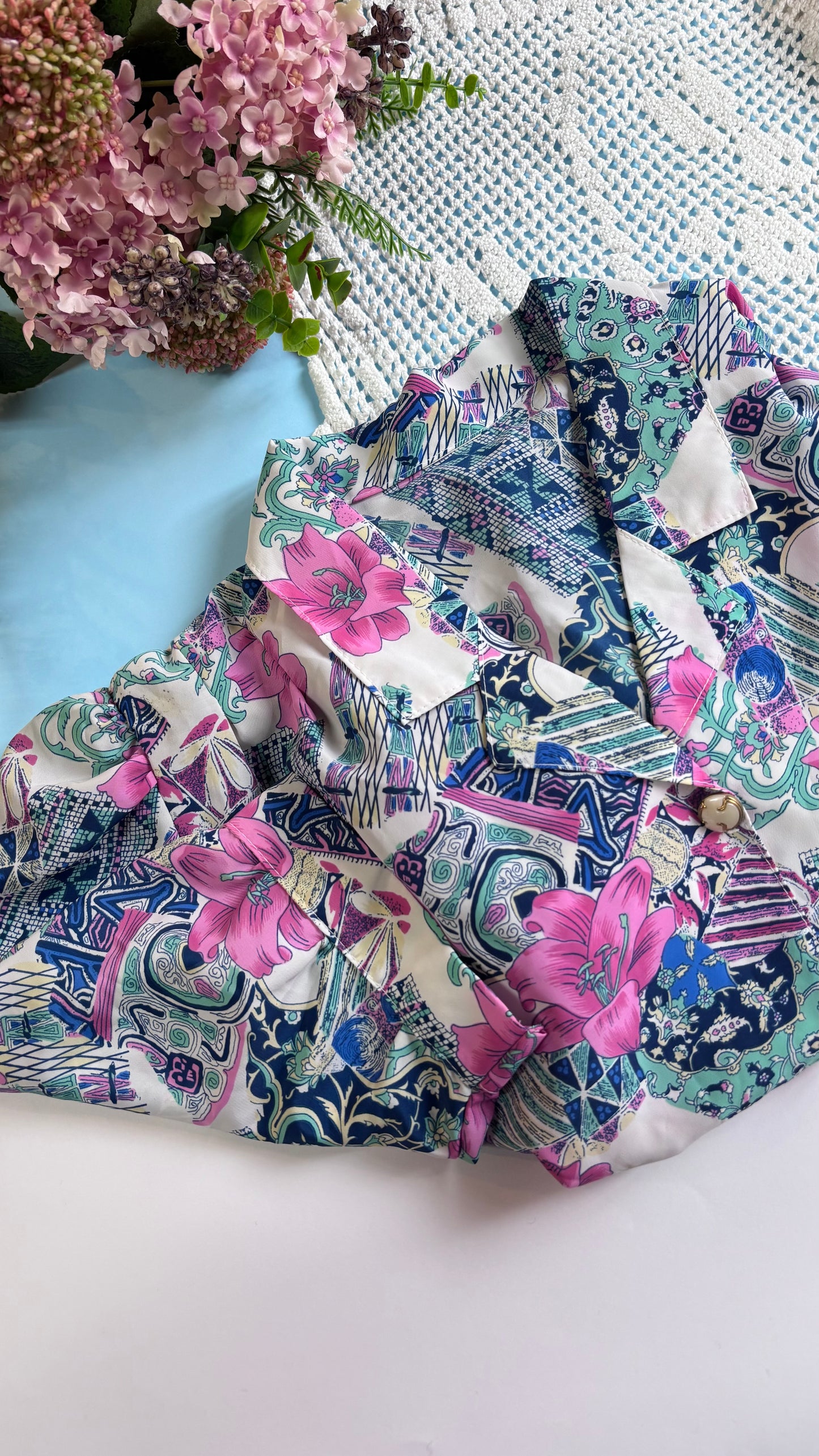 Camisa 80s Bomber Flowers