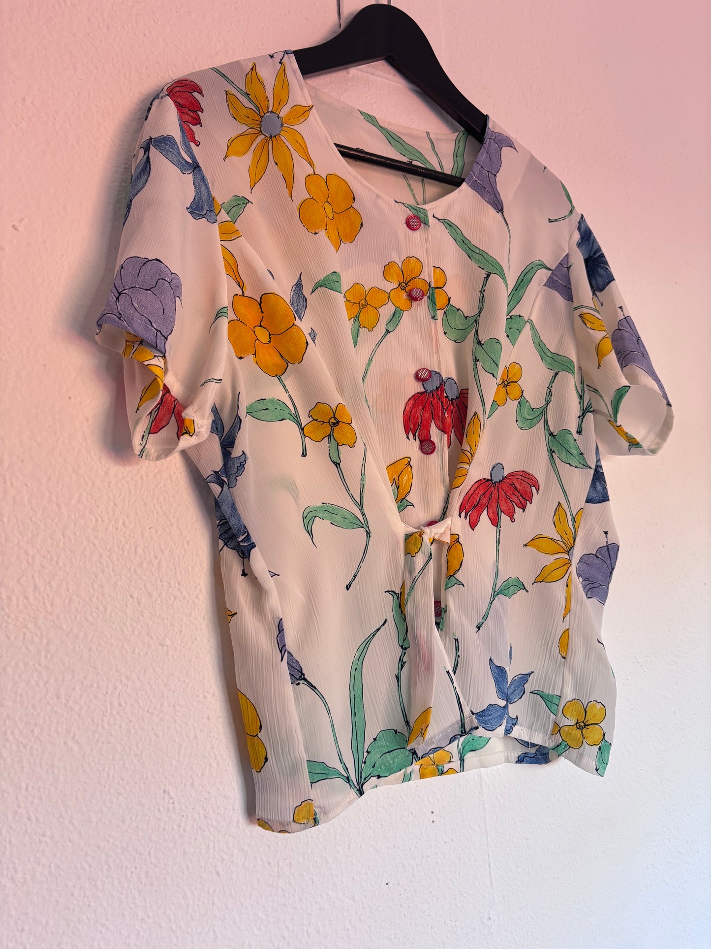 Camisa 80s Florecitas