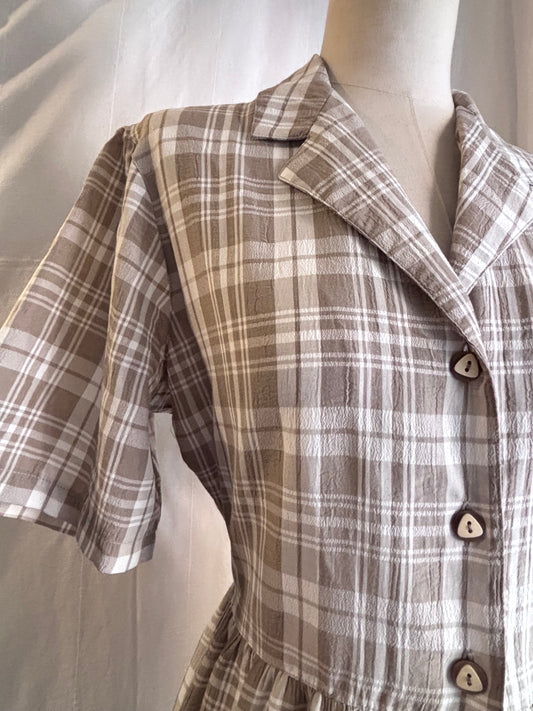 Vestido 80s Prairie Check