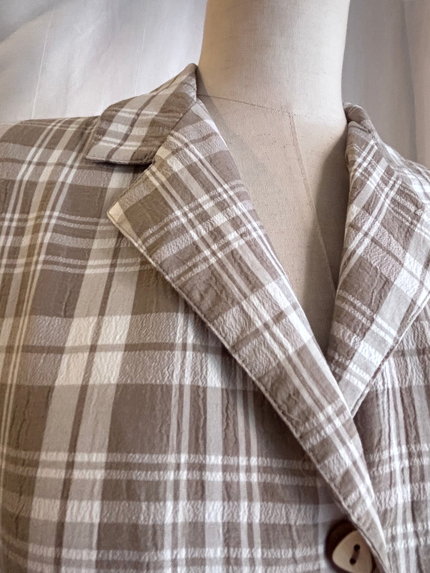 Vestido 80s Prairie Check