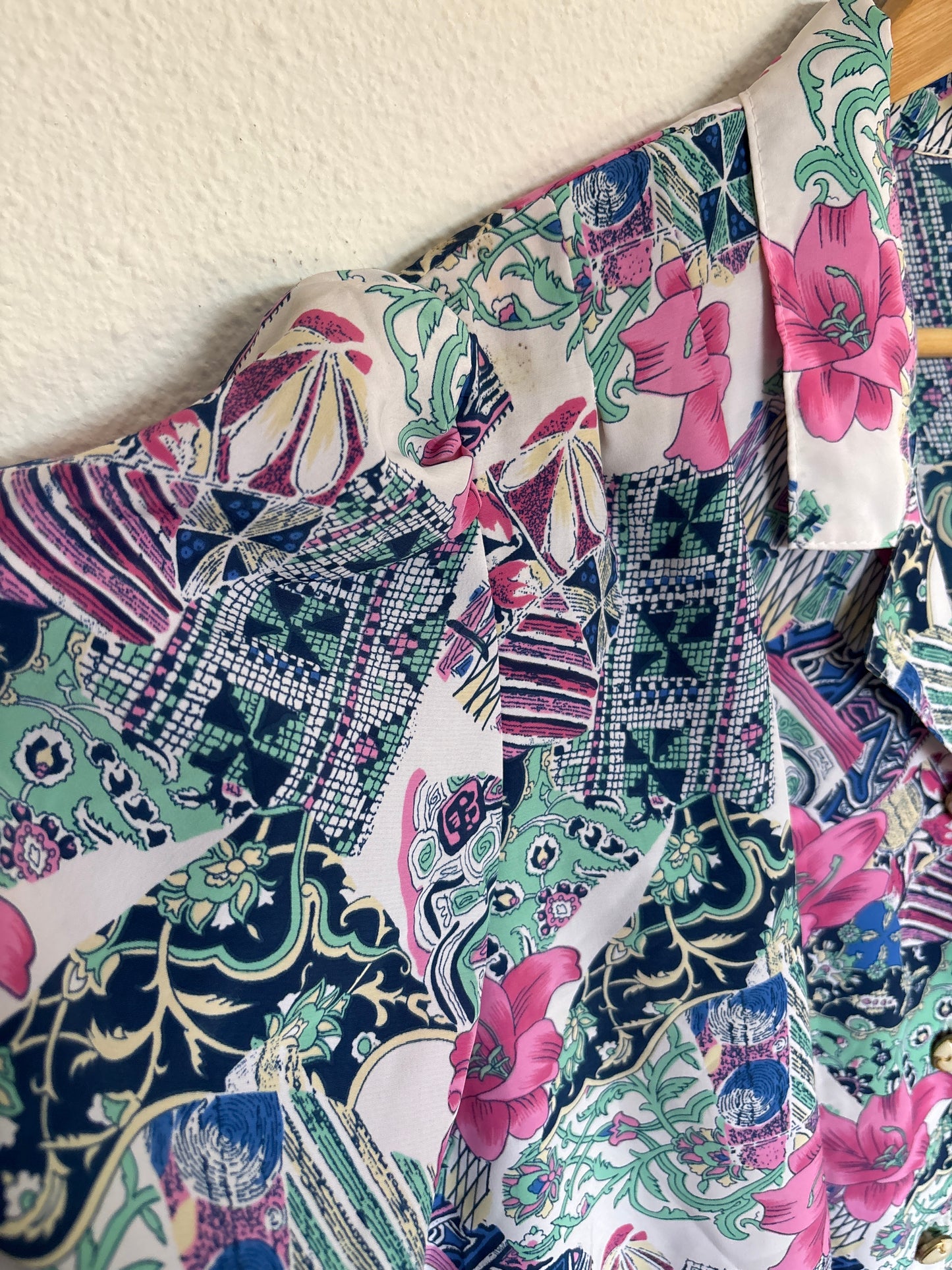 Camisa 80s Bomber Flowers