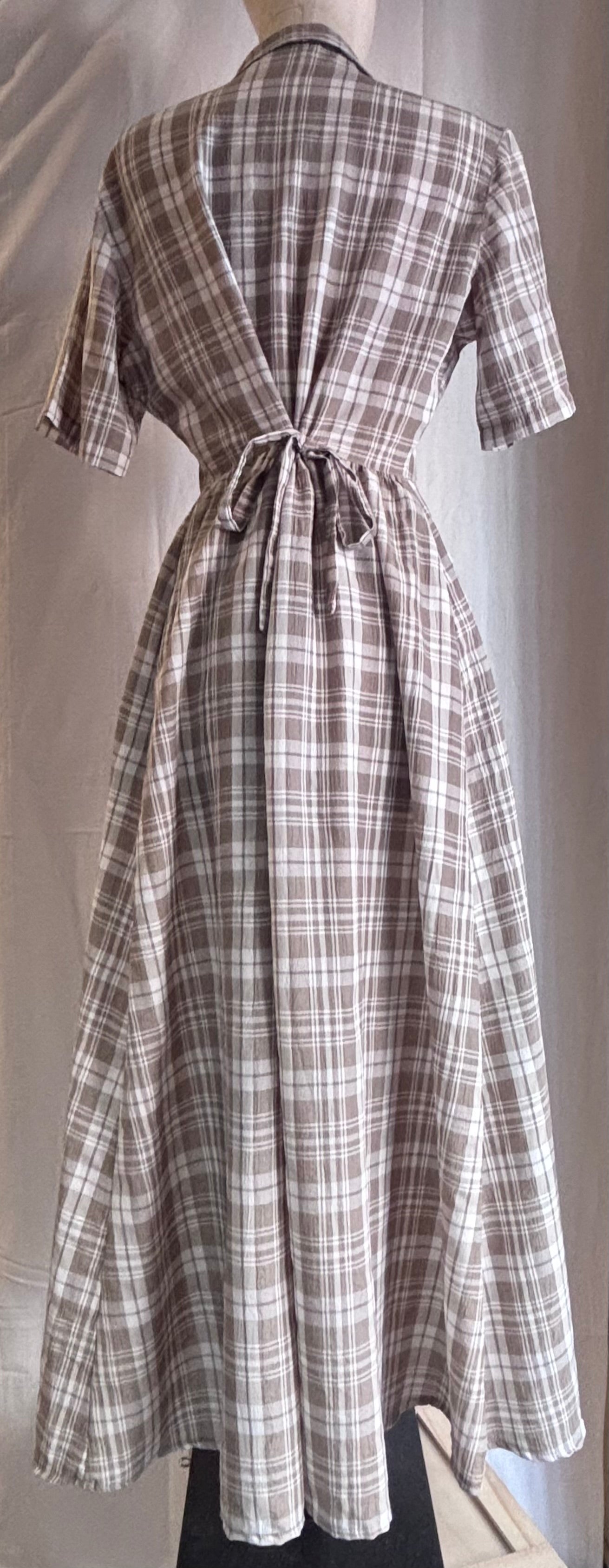 Vestido 80s Prairie Check