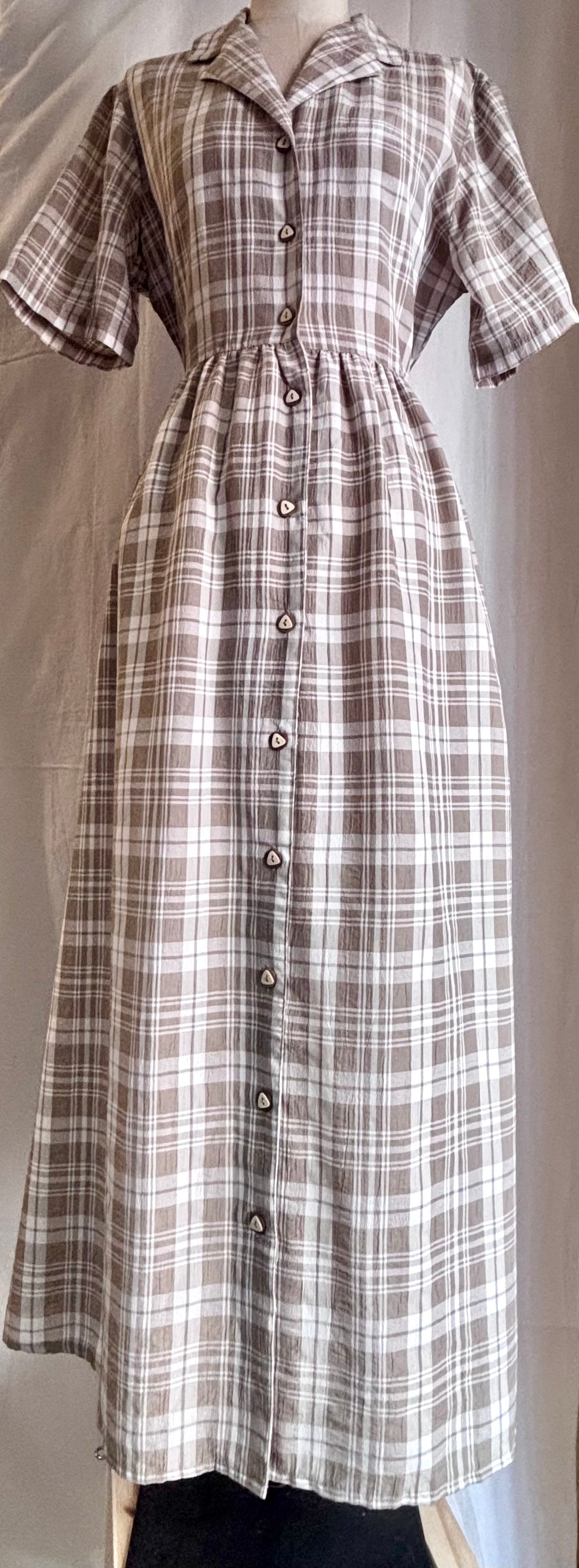 Vestido 80s Prairie Check