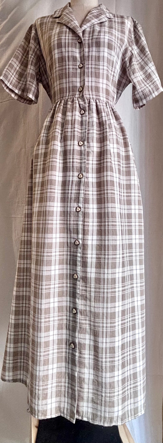 Vestido 80s Prairie Check