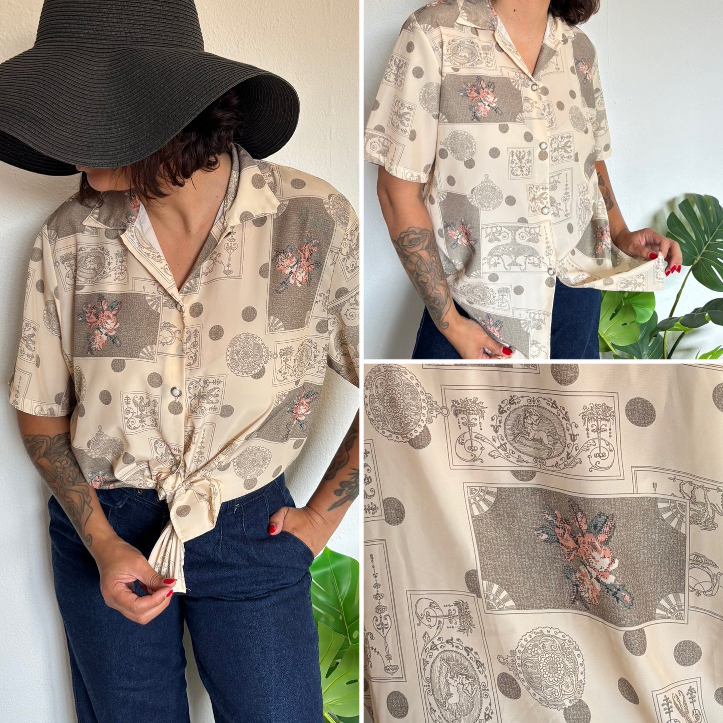 Camisa 80s Rose