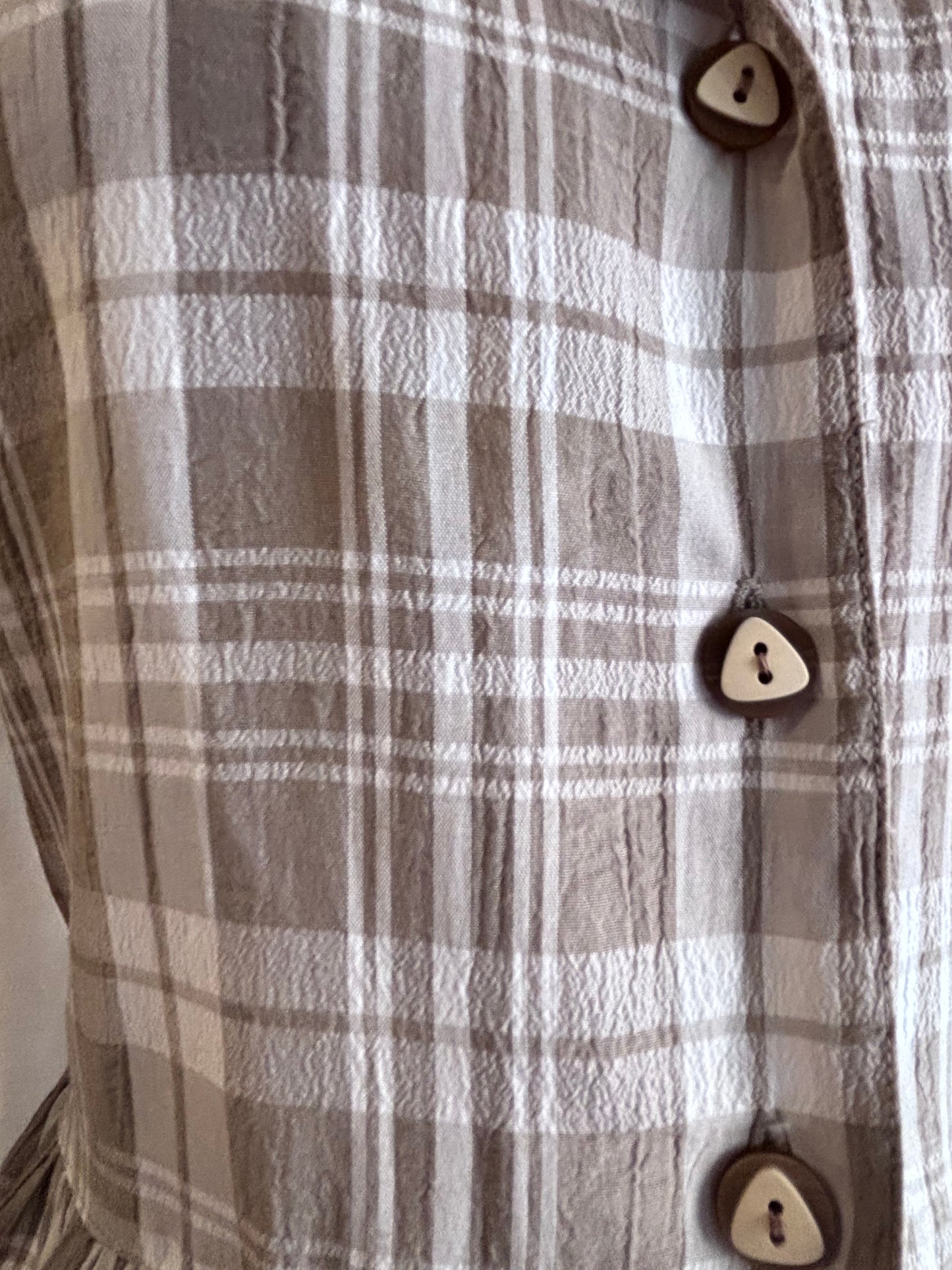 Vestido 80s Prairie Check